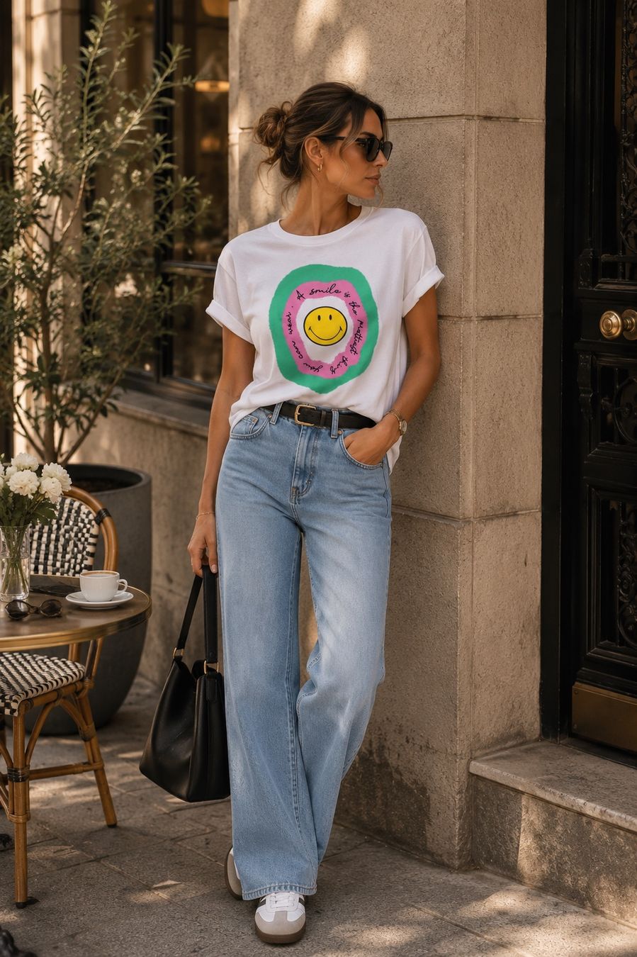 Sandro T-Shirts: Sandro Paris Smiley T-Shirt Weiss M – Neu (gemäss Beschreibung) aus Wallisellen von Lan_82sz