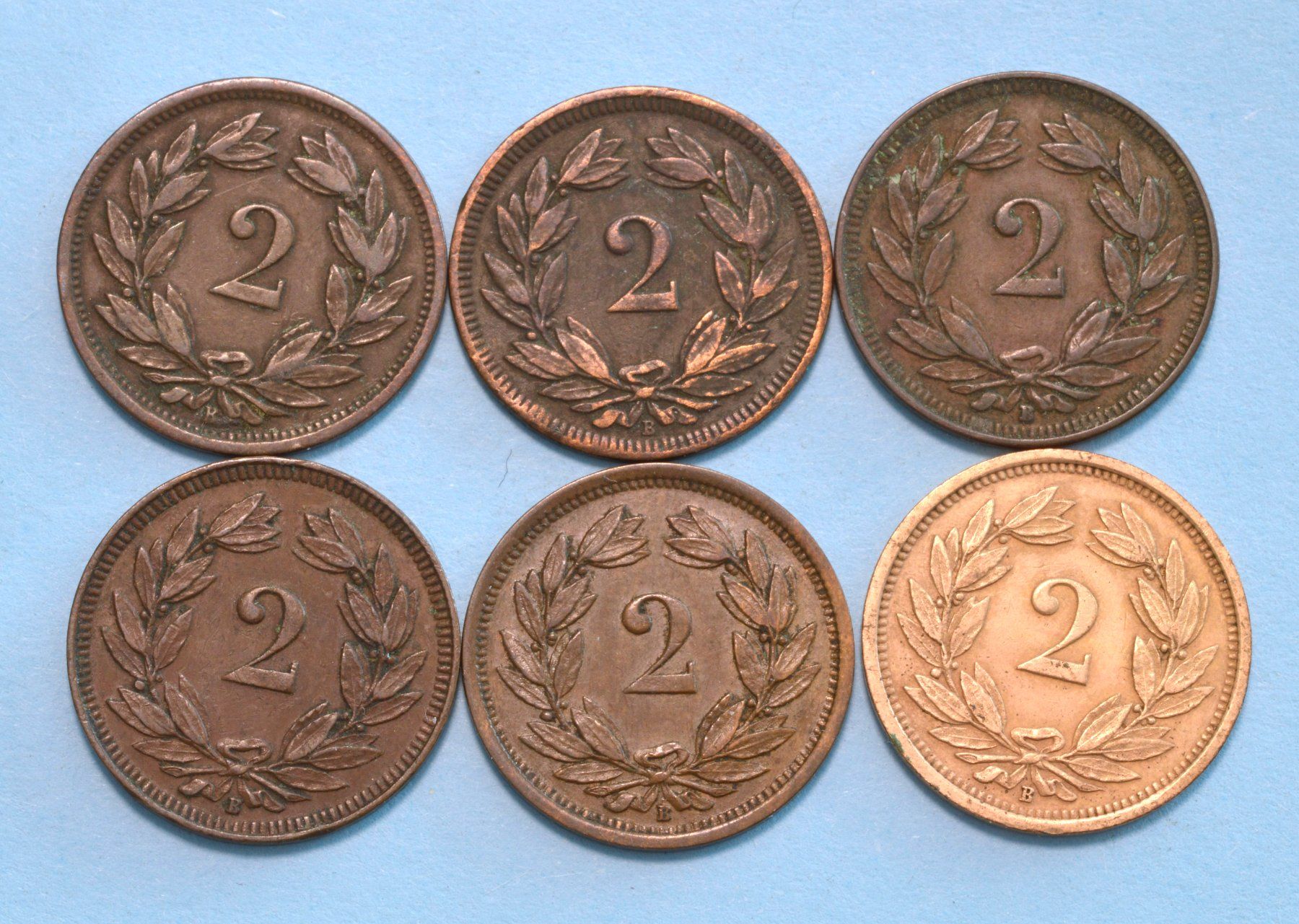Toutes les monnaies: 6 x 2 Rappen – D'occasion à Oberglatt ZH par dil_85sh 1