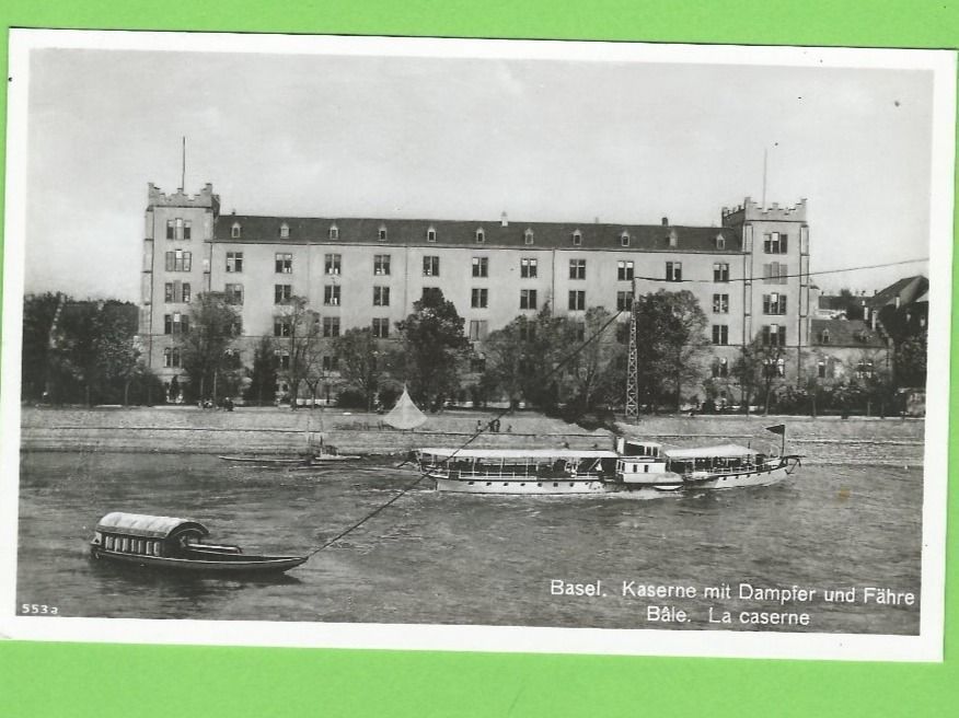 Cartoline postali: Basel, Kaserne mit Dampfer und Fähre – Usato da Zürich venduto da t24_de