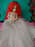barbie puppe,,30cm,,mit lang rot haaren