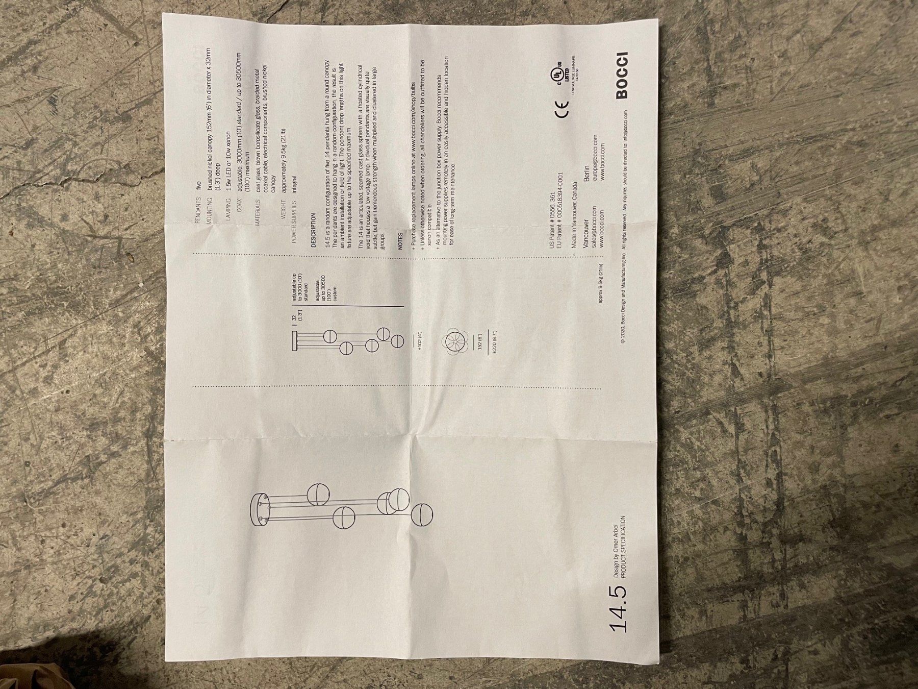 Lampadari & plafoniere: Bocci 14.5 random Pendelleuchte mit 5 Glaskugeln – Nuovo e nell'imballaggio originale da Kaiserstuhl AG venduto da gmt2 8