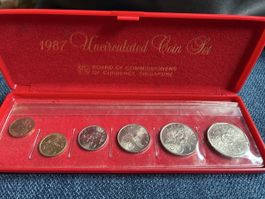 Set de monnaies 1987 Singapour UNCIRCULATED COIN SET