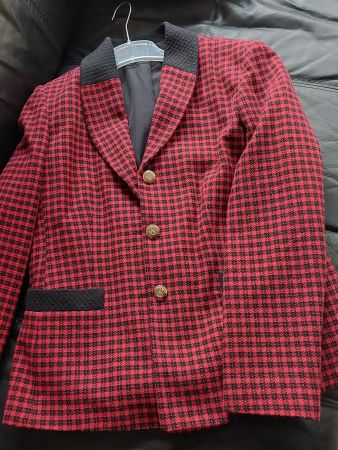 Blazer schwarz / rot kariert