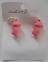 Boucles d'oreilles - Dinosaures roses