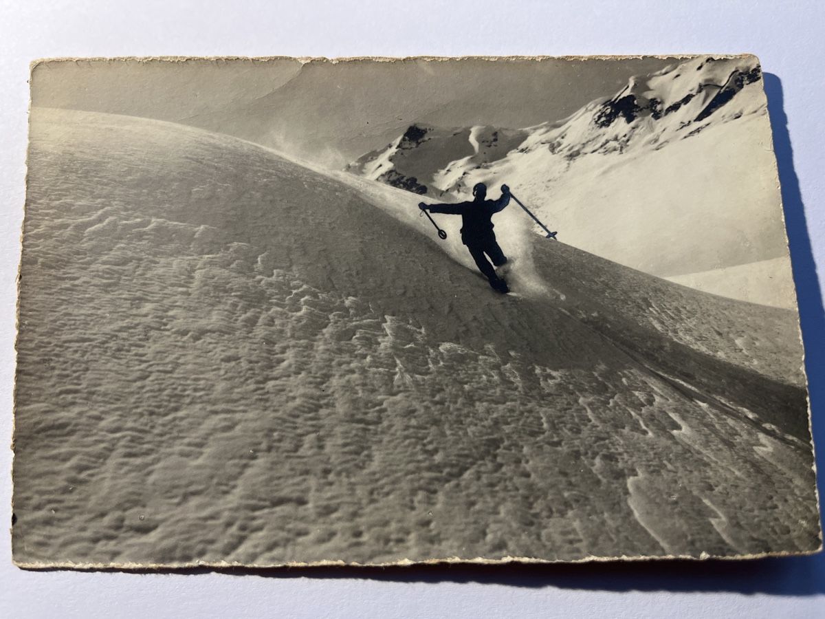 Cartoline postali: gyger ski wintersport adelboden – Usato da scharnachtal venduto da Riso500