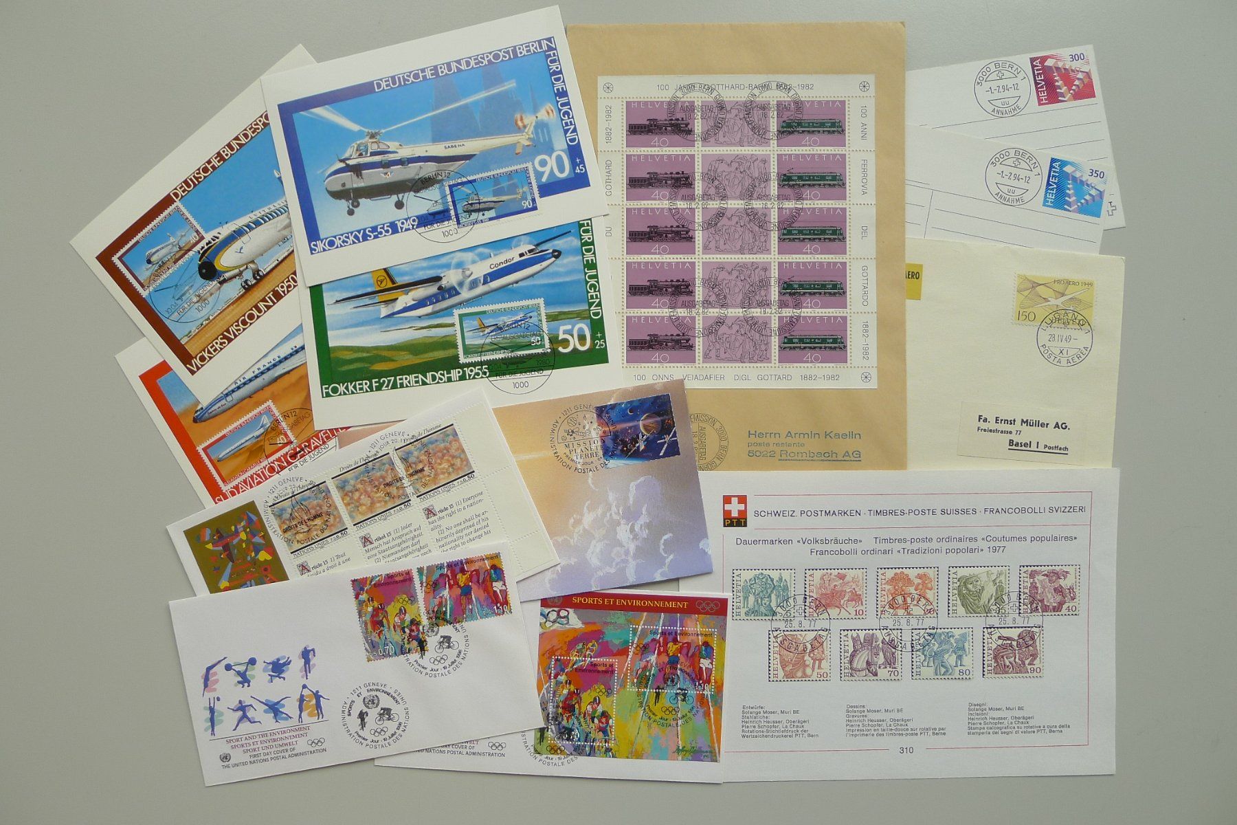 Alle Briefmarken: 1975-1997, BRIEFPOSTEN: Sammlernachlass mit ca. 380 Belegen – Gebraucht aus Sursee von Luzernerraute
