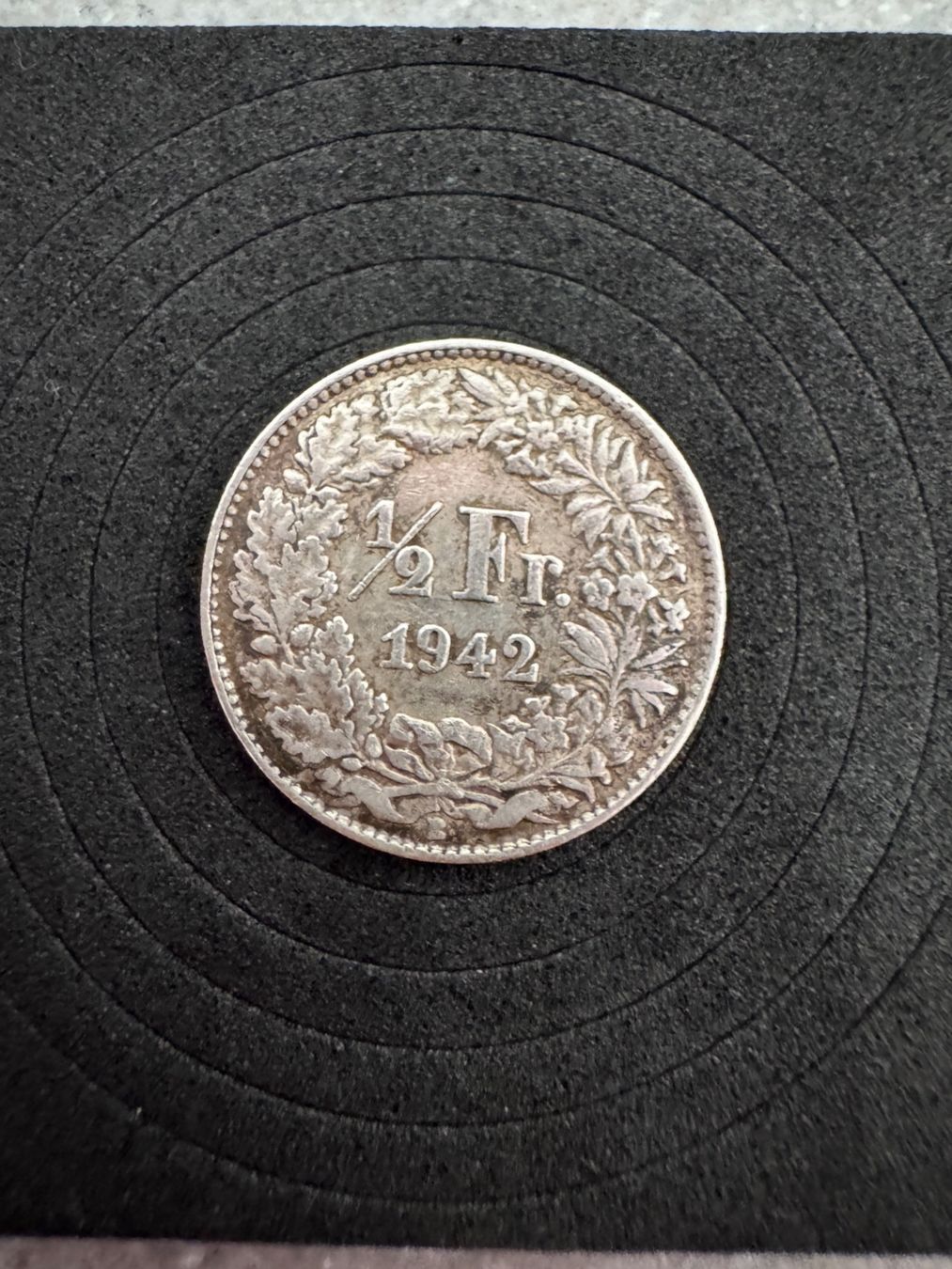 Alle Münzen: 1/2 Franken Silbermünze 1942 – Gebraucht aus Illnau von PS62