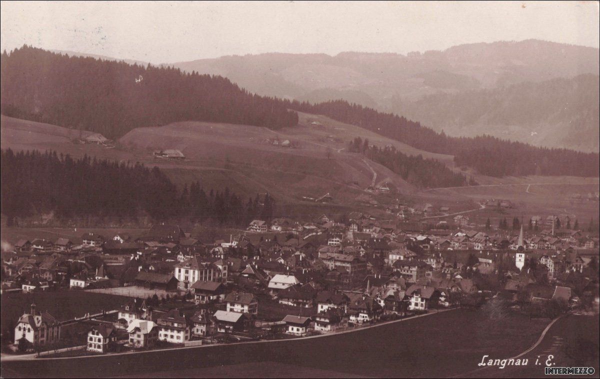 Ansichtskarten: Langnau BE // Dorf 1913 – Gebraucht aus Basel von intermezzo12
