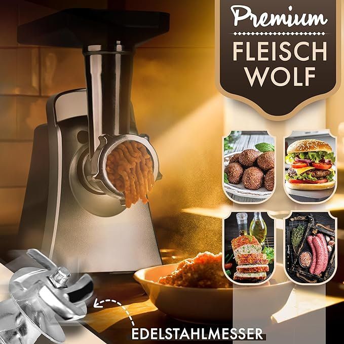 Appareils de cuisine: Fleischwolf Hackfleischmaschine 1000W 3 Scheiben Wurstfüller – Neuf avec emballage d'origine à Herisau par Serenco 4