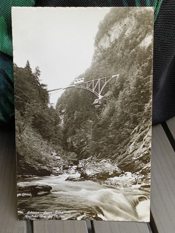 Photo Karte / Schwyz Stoos Bahn - gelaufen 1954 | Kaufen auf Ricardo