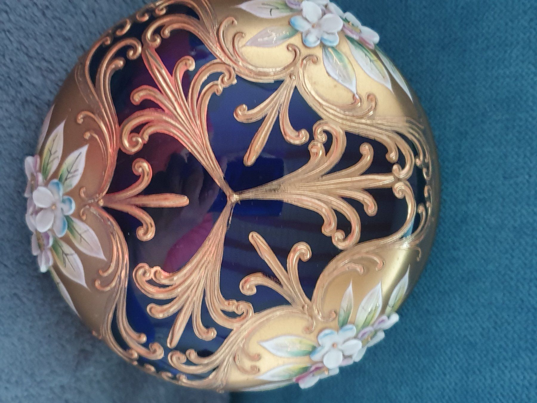 Bicchieri: Antike Bohemian Glasdose mit Deckel – Usato da Lengnau BE venduto da Mango888 3