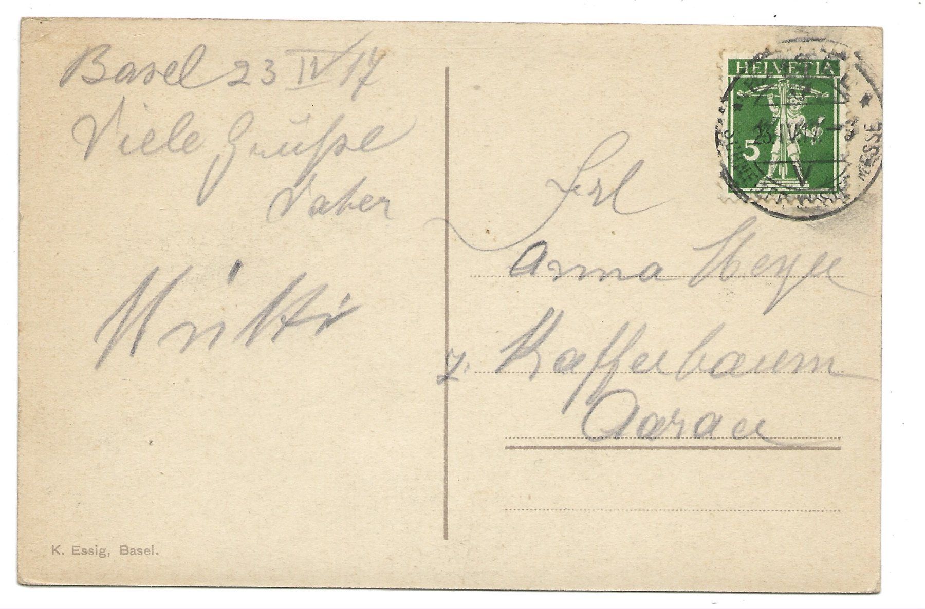 Cartes postales: Werbung: Schweizer Mustermesse - Basel - Wappen Litho - 1917 – D'occasion à Engelburg par Cartophil 1