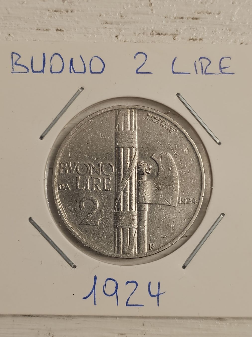 Alle Münzen: Buono 2 lire 1924 – Gebraucht aus Nidau von Misterpix