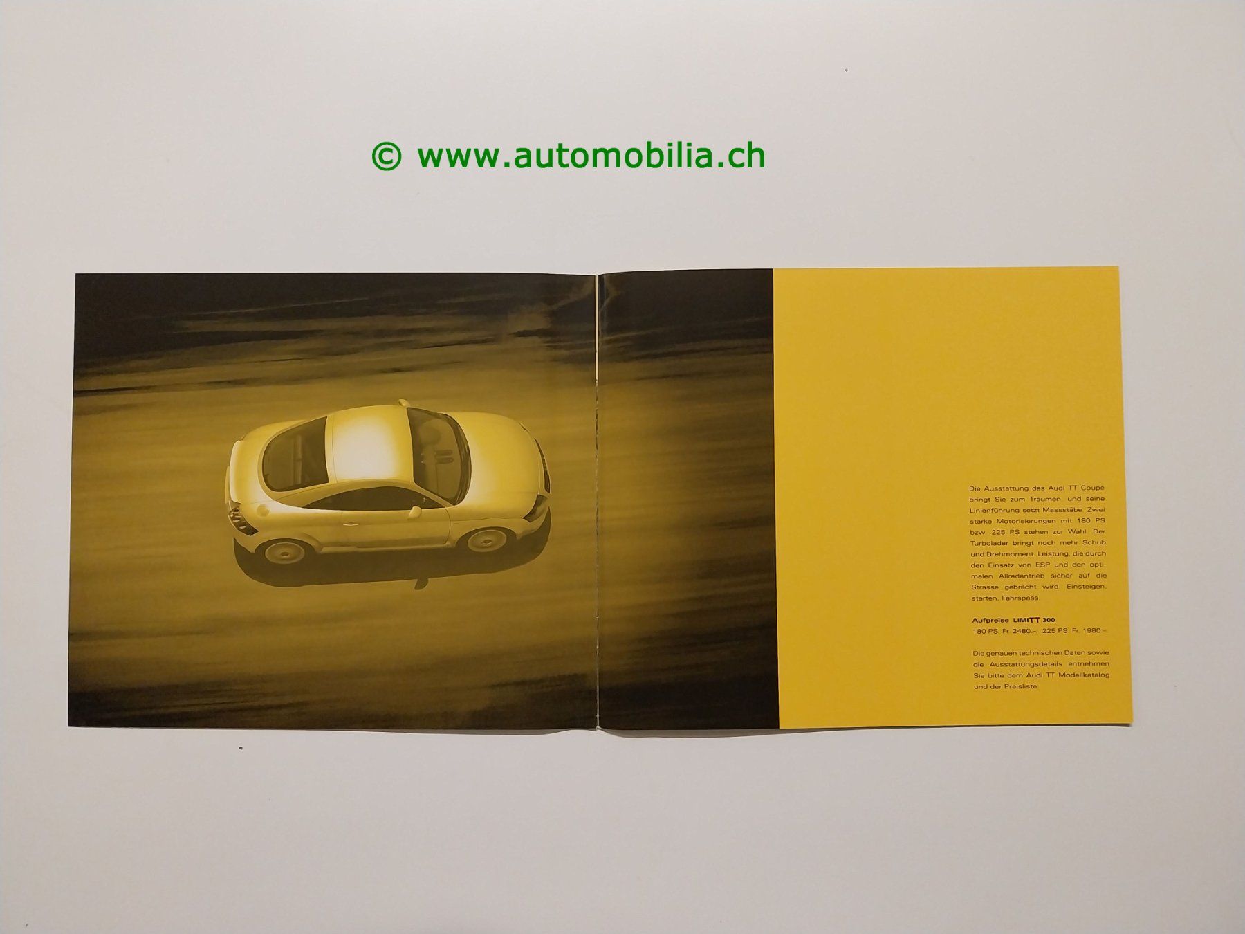 Audi Dokumente: Audi TT Limitt 300 2000/10 Prospekt deutsch – Gebraucht aus Weingarten-Kalth von Bettelbruenneli 3