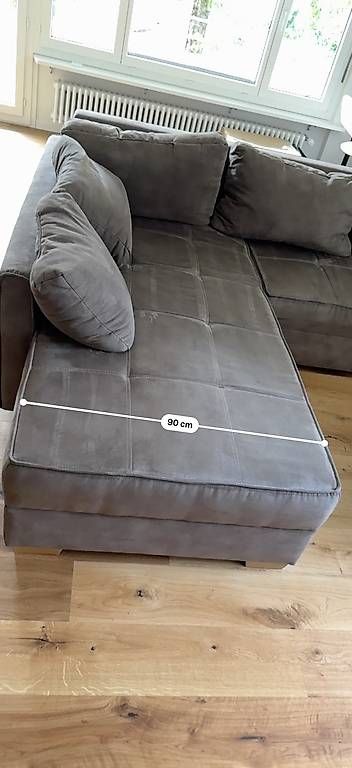 Divani: Braunes Stoff-Sofa mit Schlaffunktion und Stauraum  – Usato da Hergiswil NW venduto da sab_l9zy 1
