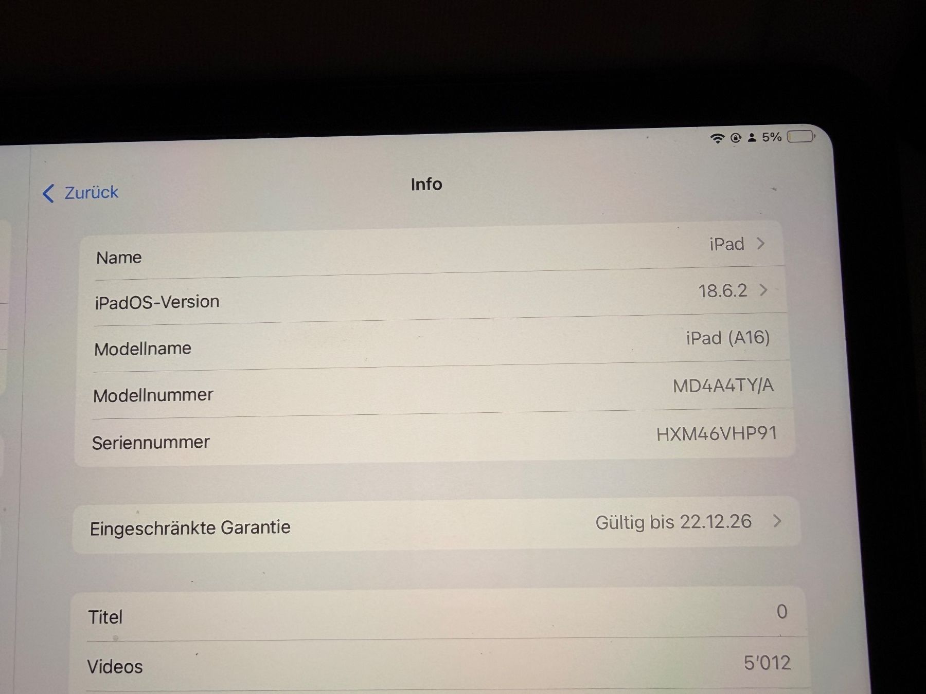 Apple Tablet PC: iPad A16 blau 128G – Gebraucht aus Greifensee von Froschkoenig09 2