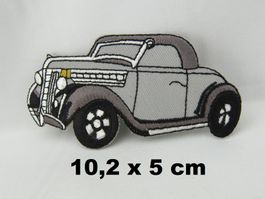 OLDTIMER AUTO - Aufnäher - Aufbügler - Stickerei - 10,2x5cm