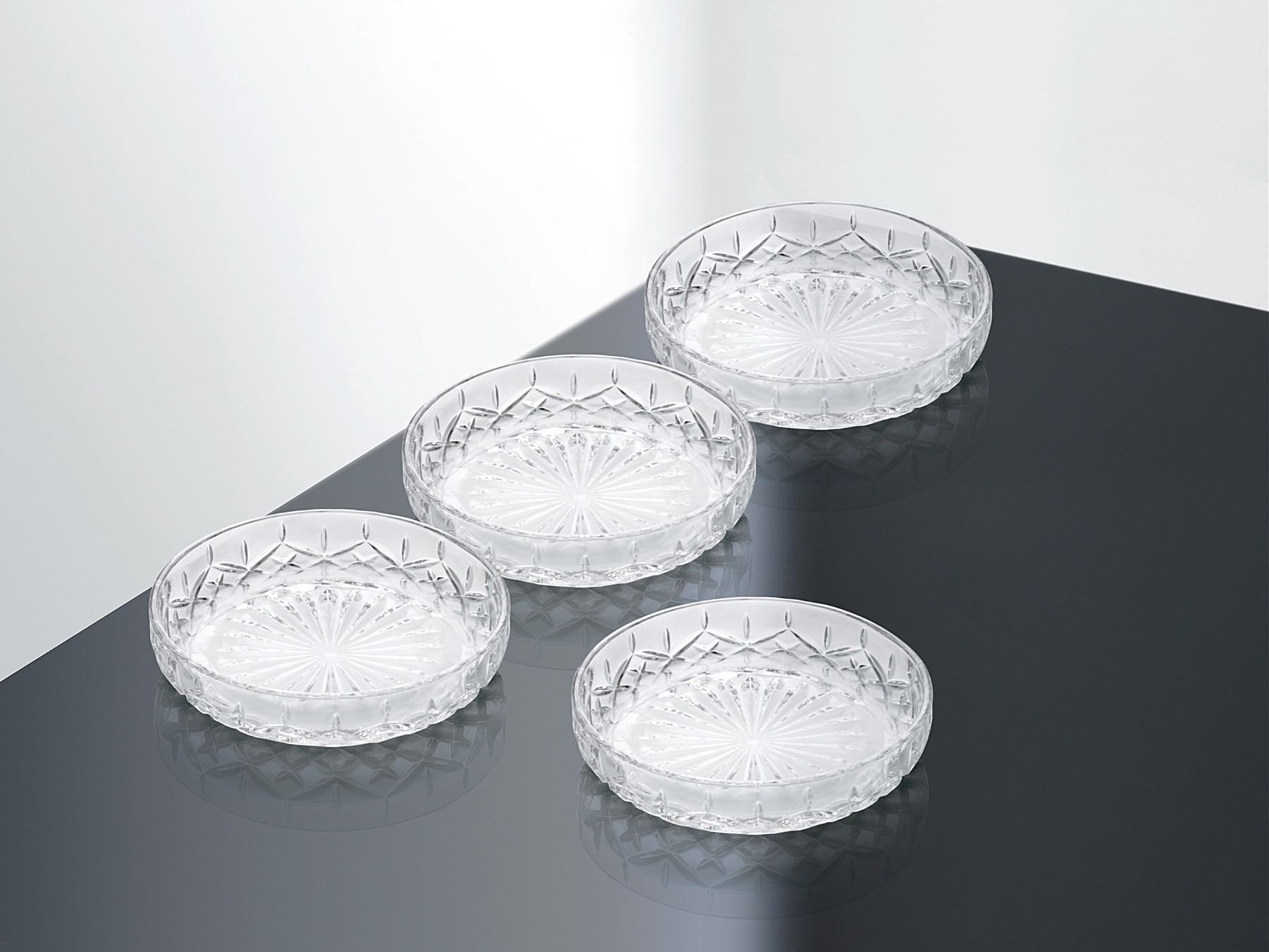 Teller: Glaceteller aus Glas HARVEY Set 4 Stk – Neu und originalverpackt aus Wettingen von kochshop 2