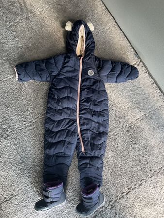 Baby Schnee Overall Gr. 74/80 und Boots Gr. 22