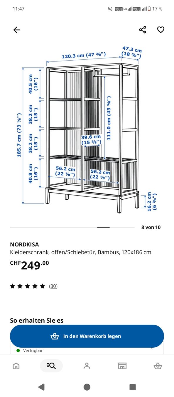 Ikea Armoires: KLEIDERSCHRANK NORDKISA IKEA – Neuf (Voir description) à Mellingen par sar_hgr7 4