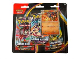 Pokémon Chaos Rising 3-Pack Blister Neu OVP Sealed 
