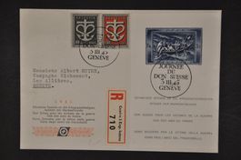 1945 W21 auf Brief mit Zusatzfrankatur