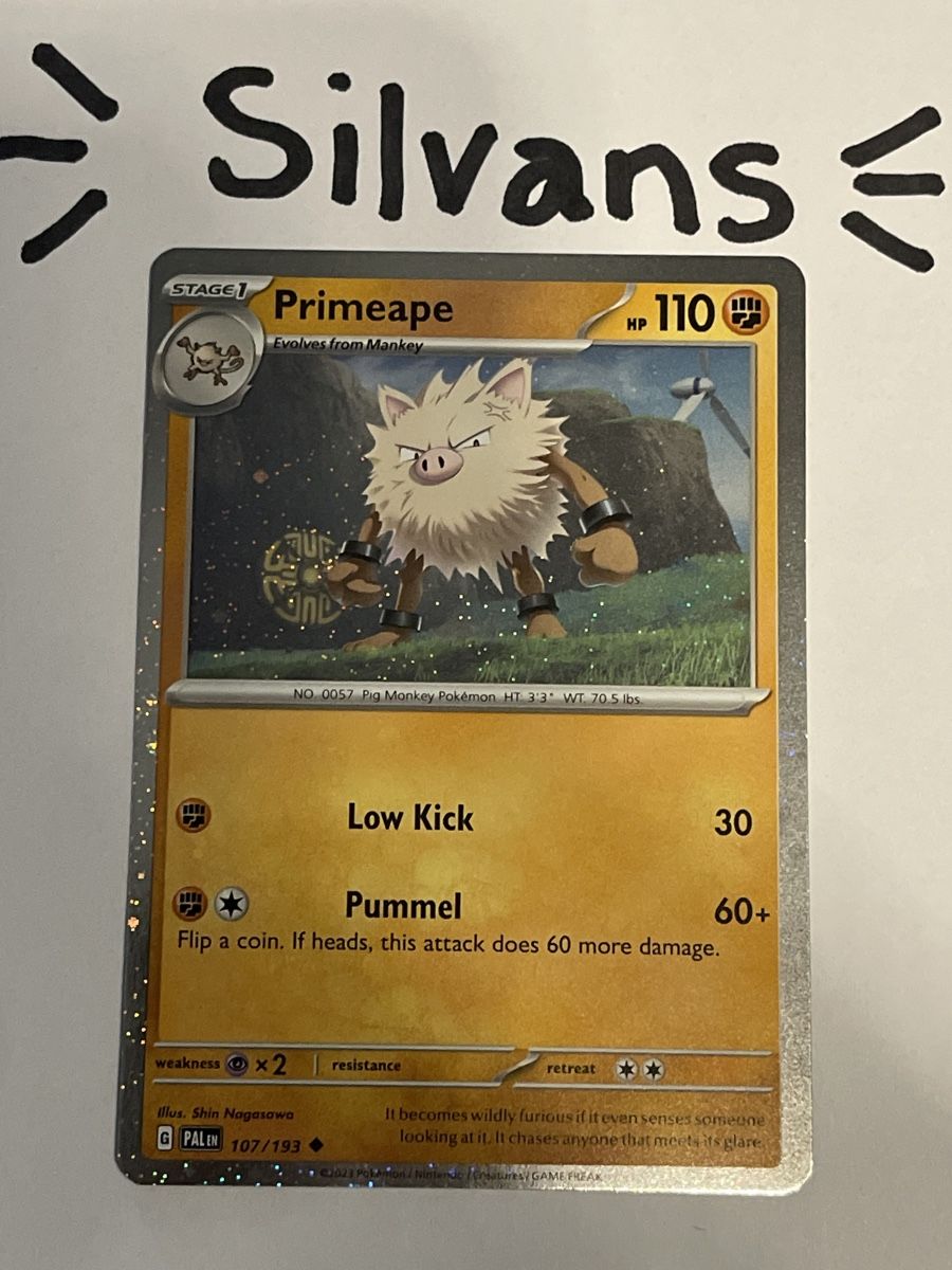 Pokémon Carte collezionabili: Primeape Holo Promo 107/193 Paldea Evolved Englisch – Nuovo (secondo la descrizione) da Wil SG venduto da Silvans
