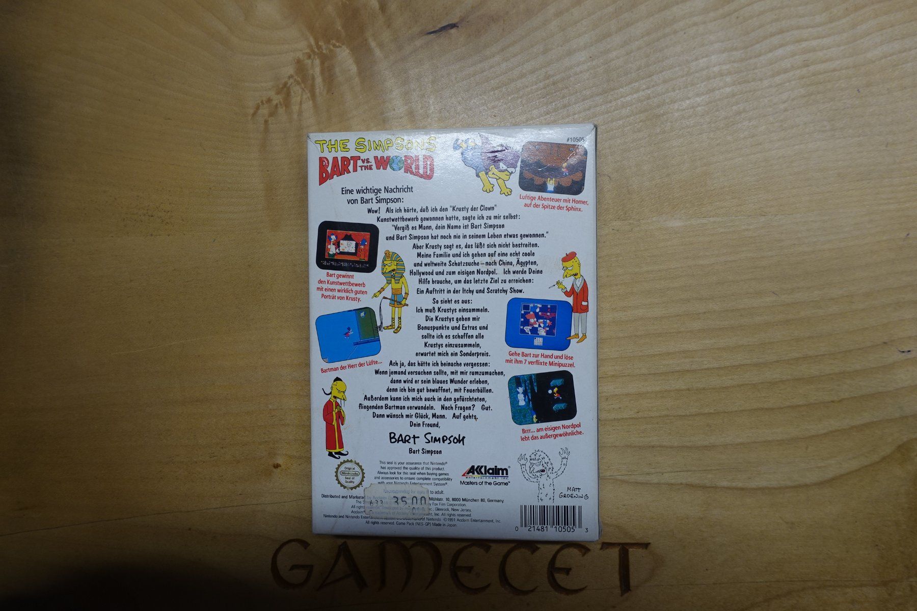 Nintendo Giochi: The Simpsons: Bart vs. the World NES Nintendo – Usato da Steinach venduto da Gamecet 5
