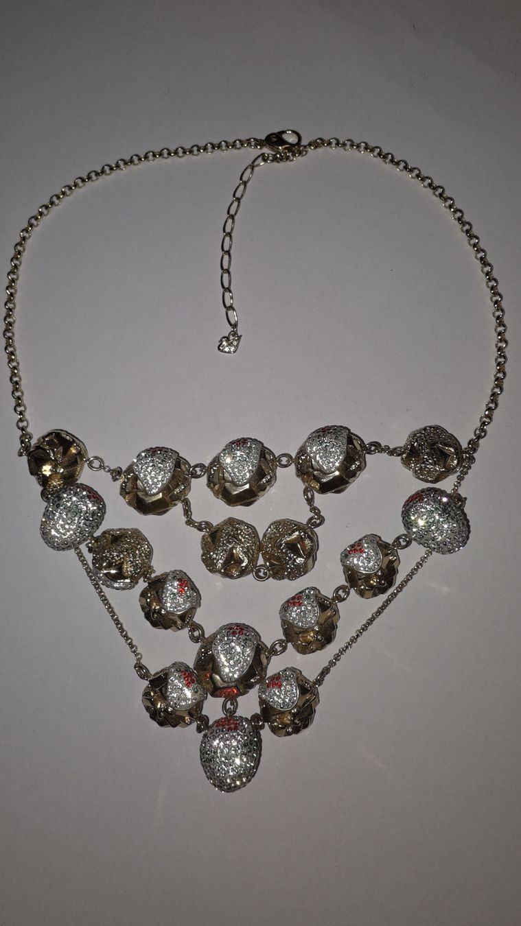 Swarovski Ketten: Elegante Statement-Kette, Goldfarben mit Kristallen – Neu (gemäss Beschreibung) aus Leuggern von manuela_doj 2