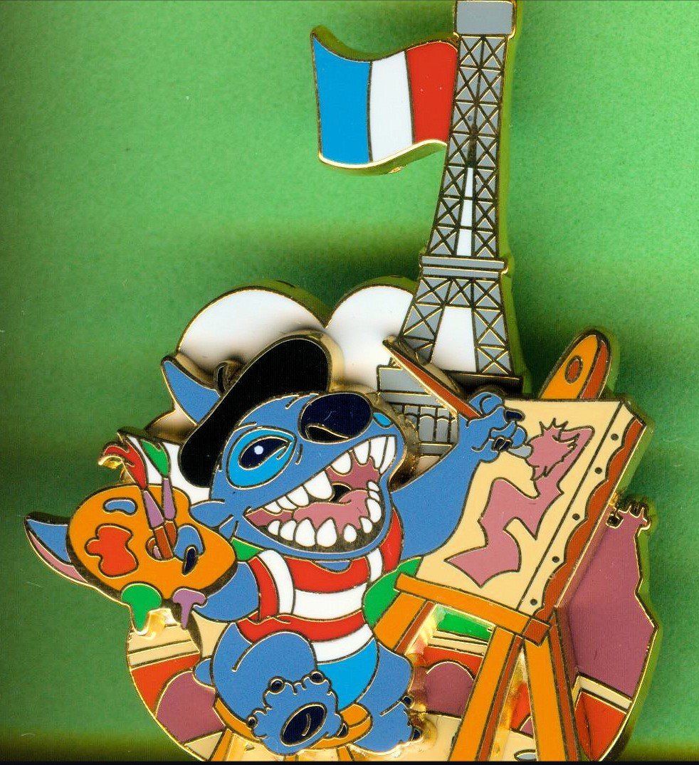 Disney Placchette & Badge: Disney   STITCH  Paris – Usato da Winterthur venduto da Sammleroase