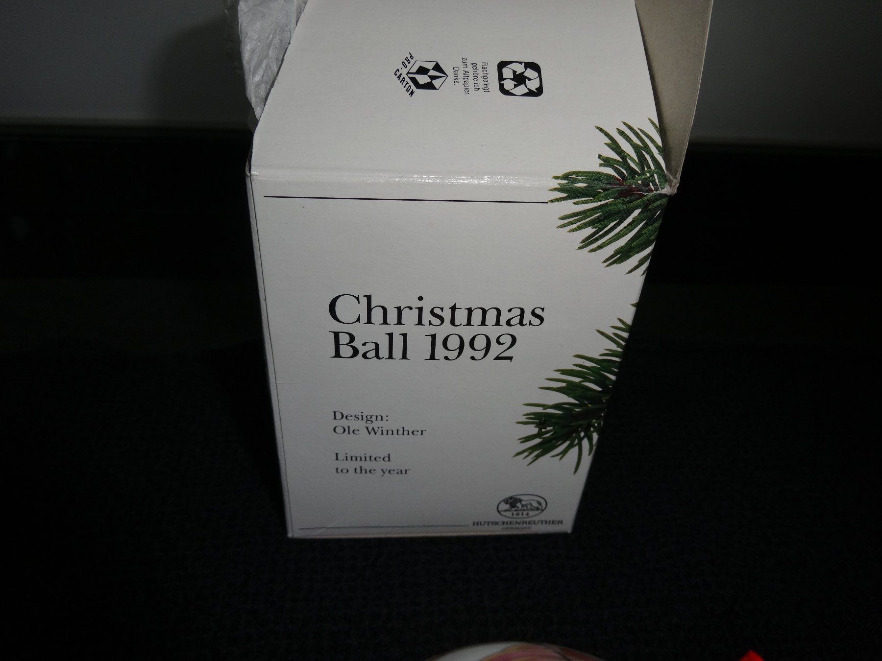 Hutschenreuther Tutte le decorazioni: Weihnachtskugel 1992 Hutschenreuter Ole Winther – Usato da Neerach venduto da jenny062 5