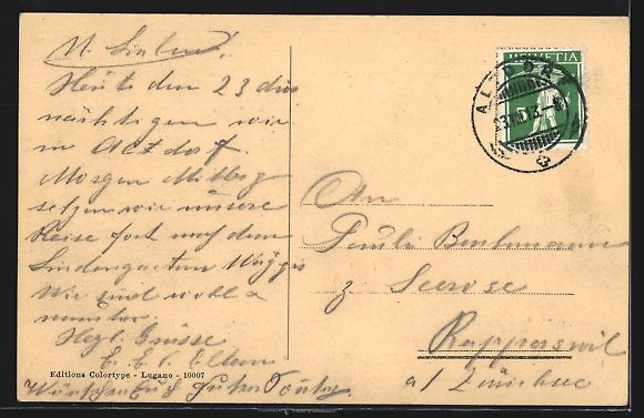 Cartoline postali: AK Lugano, Quai e Monte S. Salvatore – Usato da Berlin venduto da bartko-reher 1