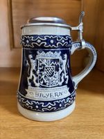 Bayern Bierkrug mit Zinndeckel, 0.5 dl, Gerz Design Germany!