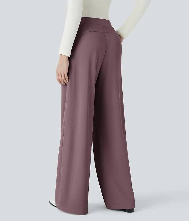 Halara Pantaloni: Figurformende Stoffhose aus Micro-Waffel-Stoff – Nuovo e nell'imballaggio originale da Root D4 venduto da DMA02 2