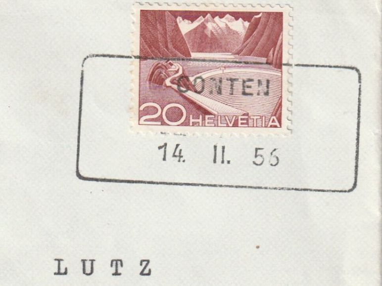 Alle Briefmarken: Aushilfsstempel Gonten auf Brief – Gebraucht aus Rorschacherberg von fratovi2