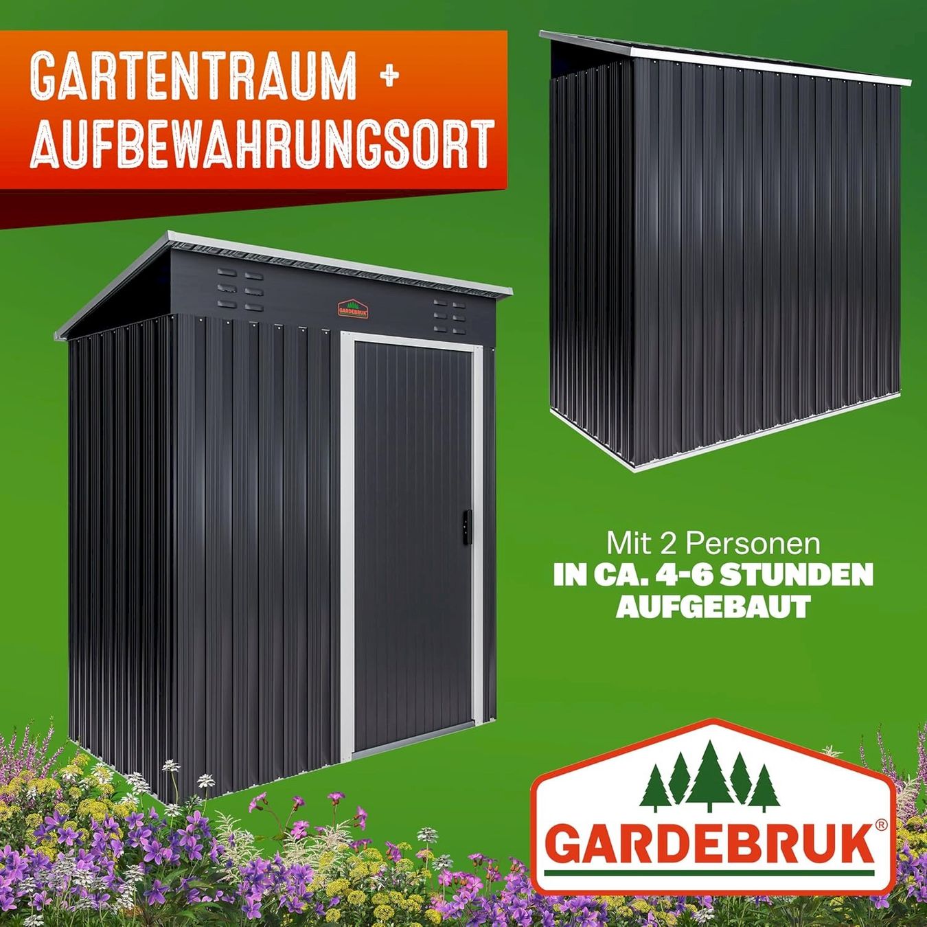 Gartenhäuser & Gewächshäuser: GARDEBRUK Gerätehaus Anthrazit – Neu und originalverpackt aus Bottighofen von zaap 6