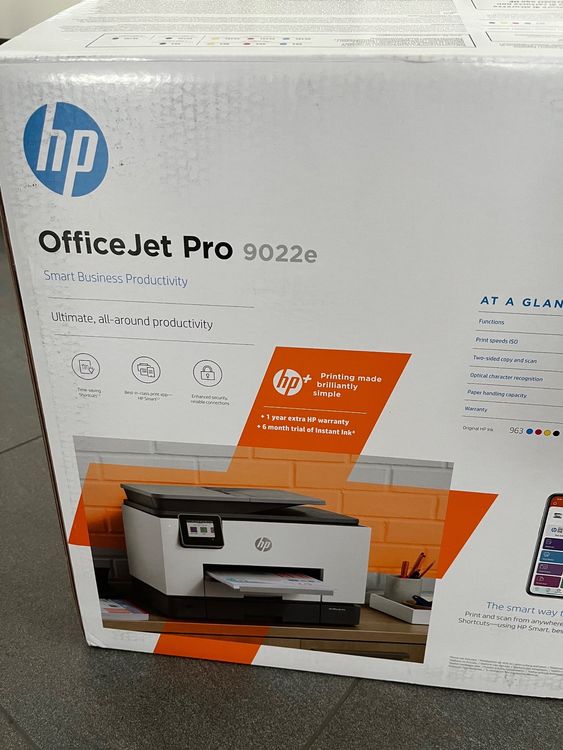 HP OfficeJet Pro 9022e – Stampante Multifunzione A Getto D'Inchiostro – A4, Wi-Fi, Fax, Stampa Fronte/Retro