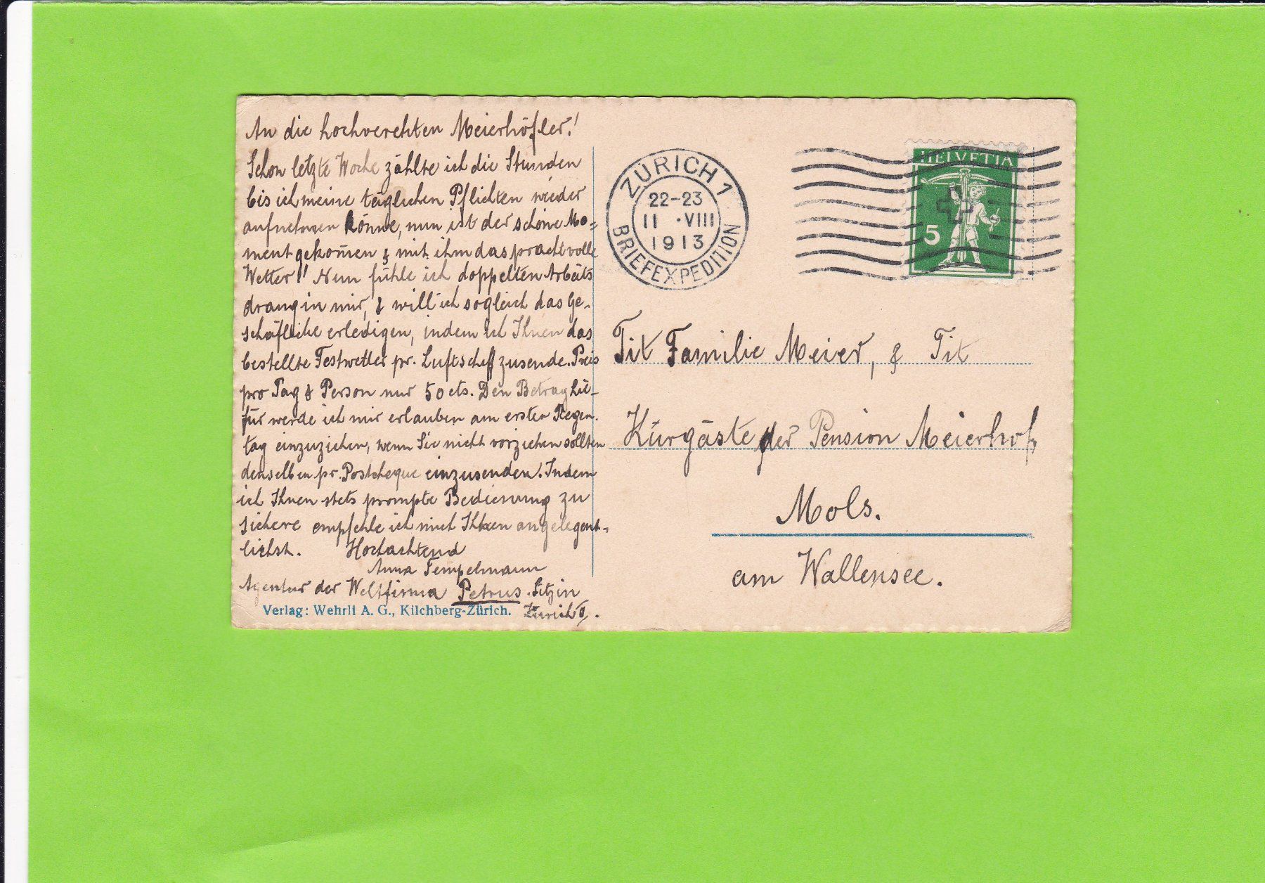 Cartoline postali: Zürichsee-Uetliberg-Segelboote – Usato da St. Peterzell venduto da neckertal 1