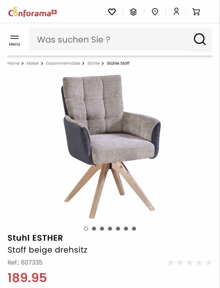 Conforama Poltrone: Beige Swivel Chair with Armrests – Nuovo (secondo la descrizione) da Engelburg venduto da Galena92