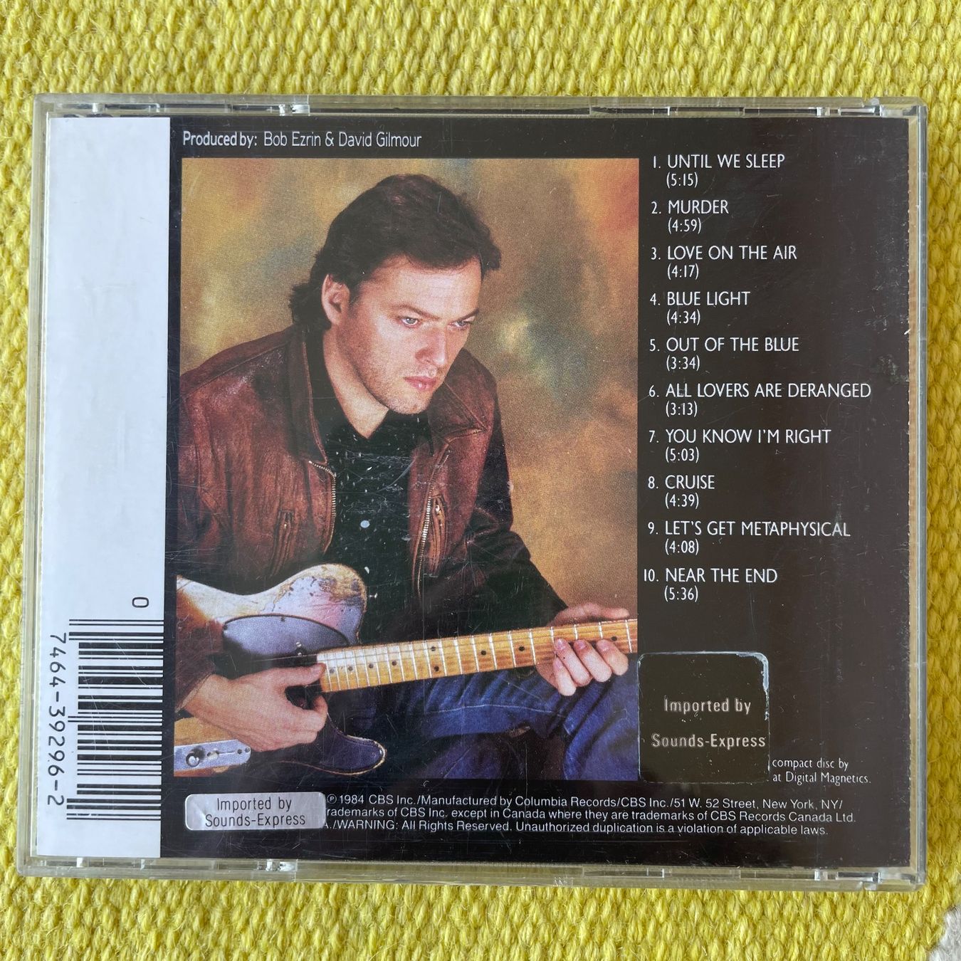 CD: DAVID GILMOUR DEEP PURPLE-ABOUT FACE84 – Usato da Rorschacherberg venduto da CD-Roli 1