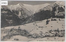 Chateau d'Oex et le Mont Cray en hiver im Winter