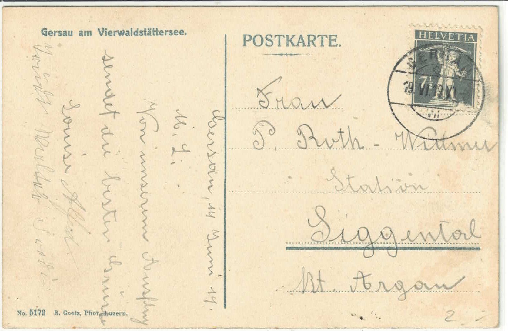 Cartes postales: Gersau - Panorama - Litho – D'occasion à Ettingen par Kartenplanet 1
