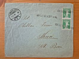 CH-Brief nach Thun aus 1910 Zustand gemäss Bilder