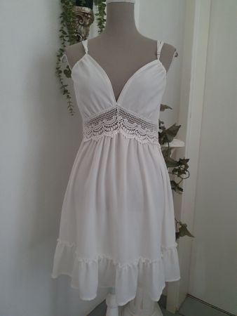 Weisses Sommerkleid Gr S (gross!) *neu* v. Zebra
