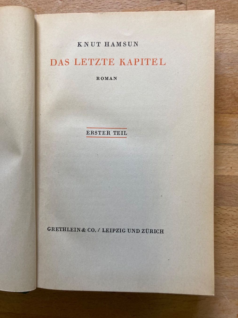Libri: Knut Hamsun - Das letzte Kapitel, 2 Bd, Verlag Grethlein&Co – Usato da Zürich venduto da wilden 4