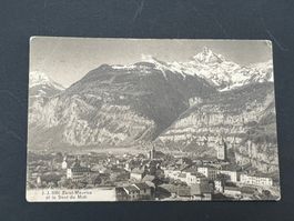 Postkarte St. Maurice mit Dent du Midi 1916  (P29)