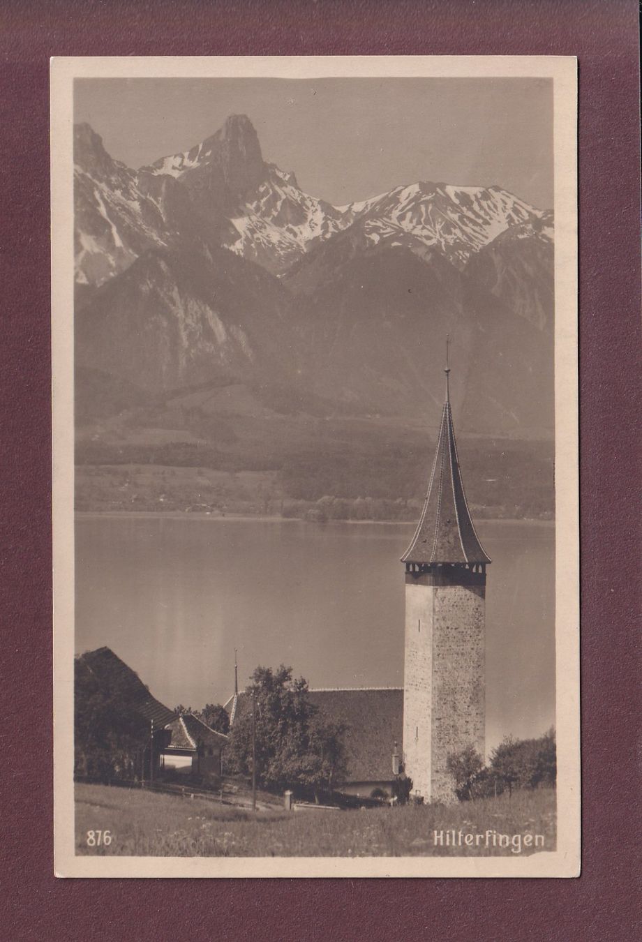 Ansichtskarten: HILTERFINGEN - Kirche – Gebraucht aus Pully von nicecards
