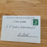 Carte Roll Clus Le Locle 1917