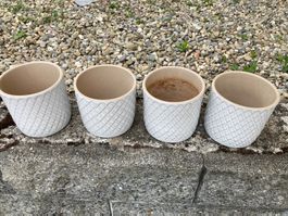 4x Übertöpfe Keramik