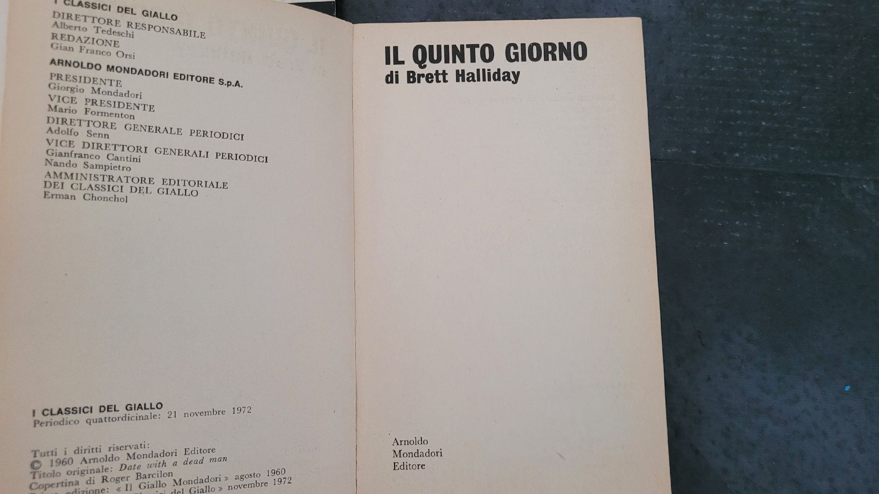 Libri: Gialli - Segretissimo anni 60/70 – Usato da Suhr venduto da Fritz28 7
